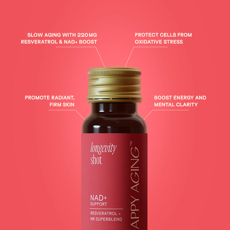 Happy Aging NAD+ Longevity Shots Benefits