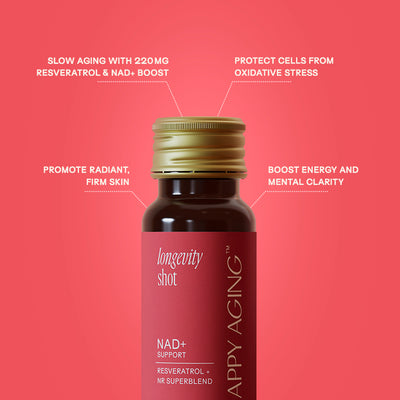 Happy Aging NAD+ Longevity Shots Benefits