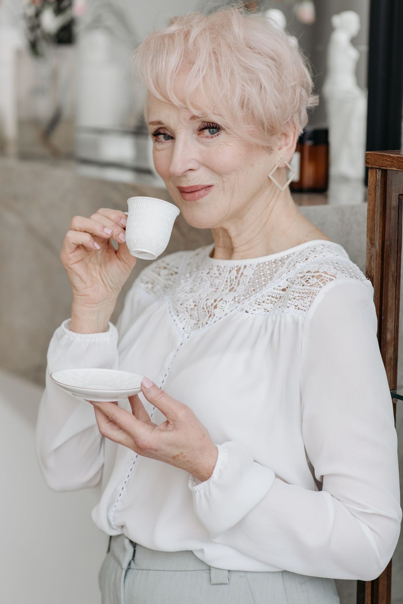 A morning cup, savored